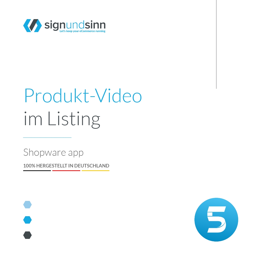 Produkt-Video im Listing und Detailseite Shopware 5